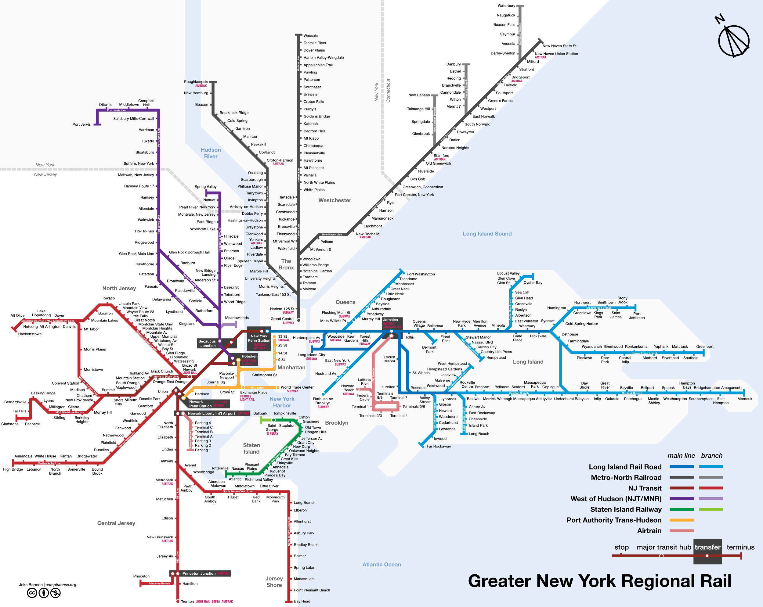 S Bahn Netzplan Und Karte Von New York Stationen Und Linien