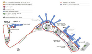 Karte, plan und terminalplan von LaGuardia Flughafen (LGA)