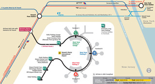 Karte, plan und terminalplan von Newark Liberty Flughafen (EWR)