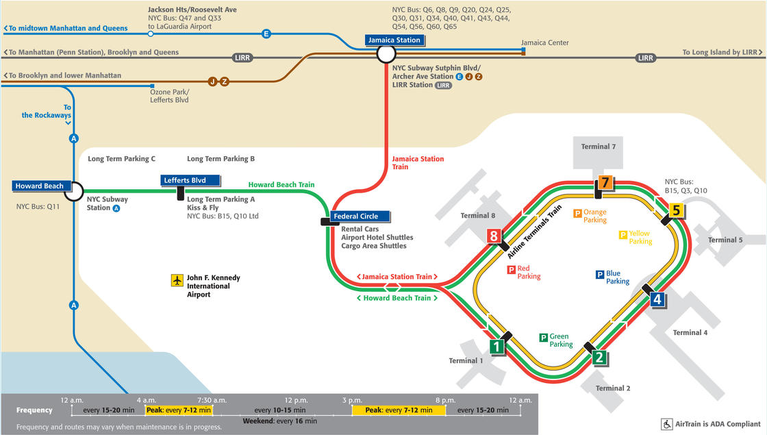 Karte Und Plan Von Flugh Fen Und Terminals Von New York   Flughafen Jfk Plan 